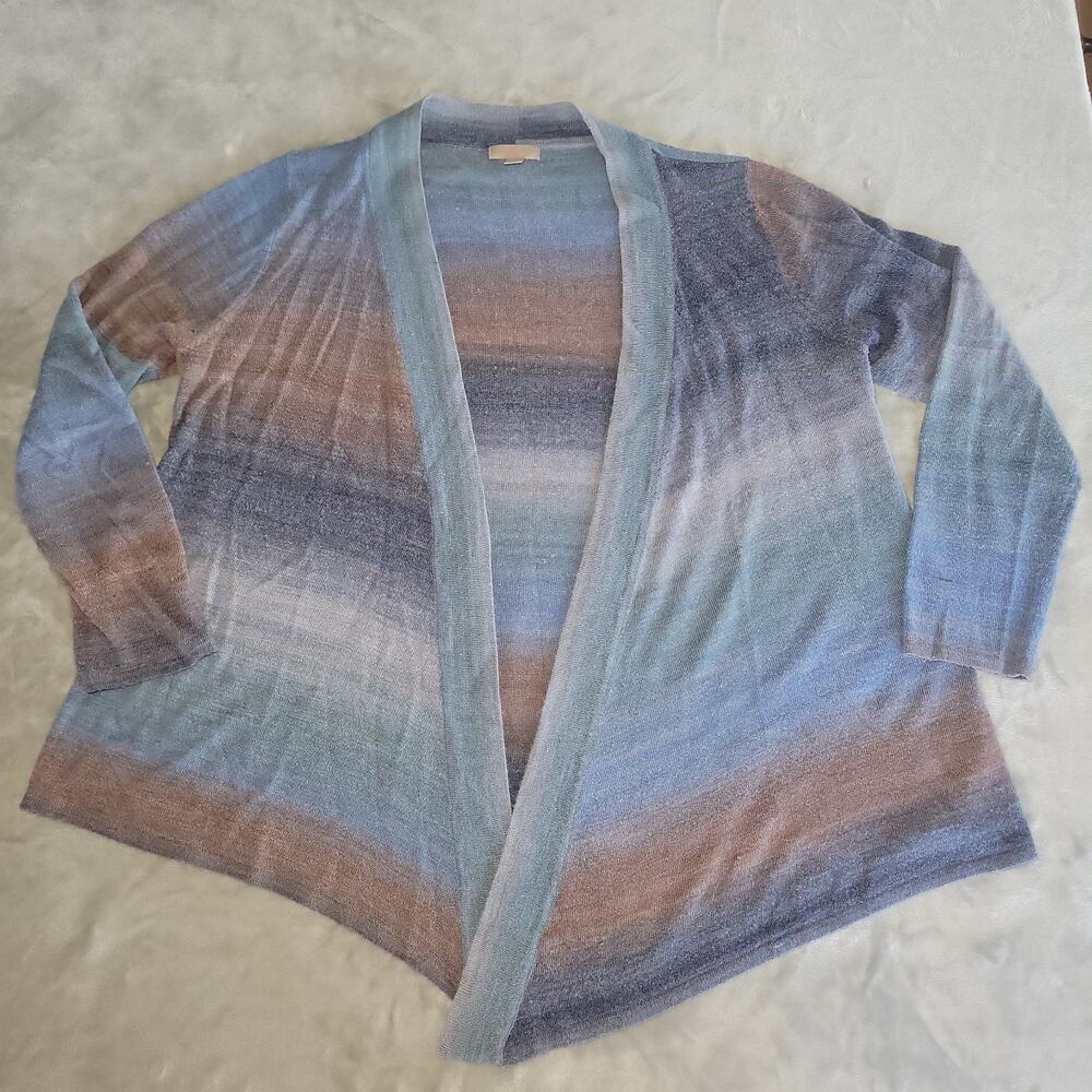 Women's Open Front Cardigan Size XL Causal Cottagecore Lightweight Coastal Chic